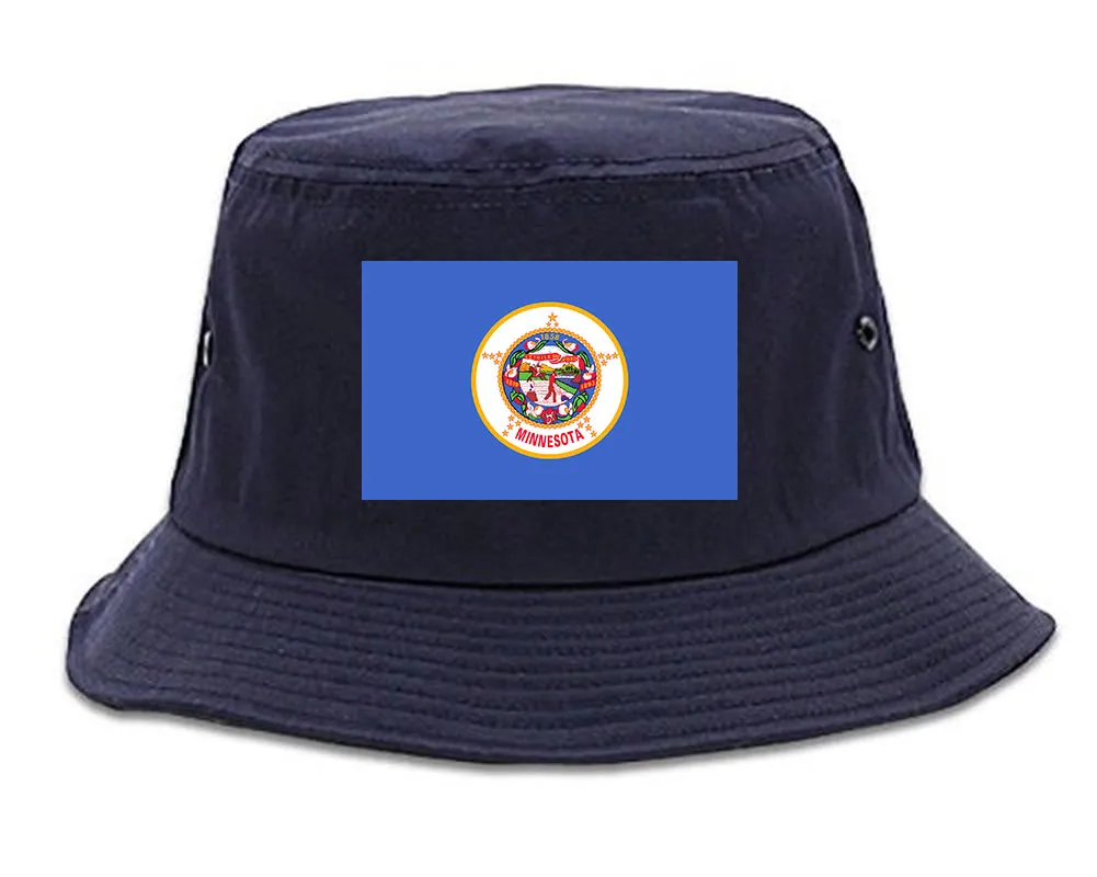 Minnesota State Flag MN Chest Mens Bucket Hat
