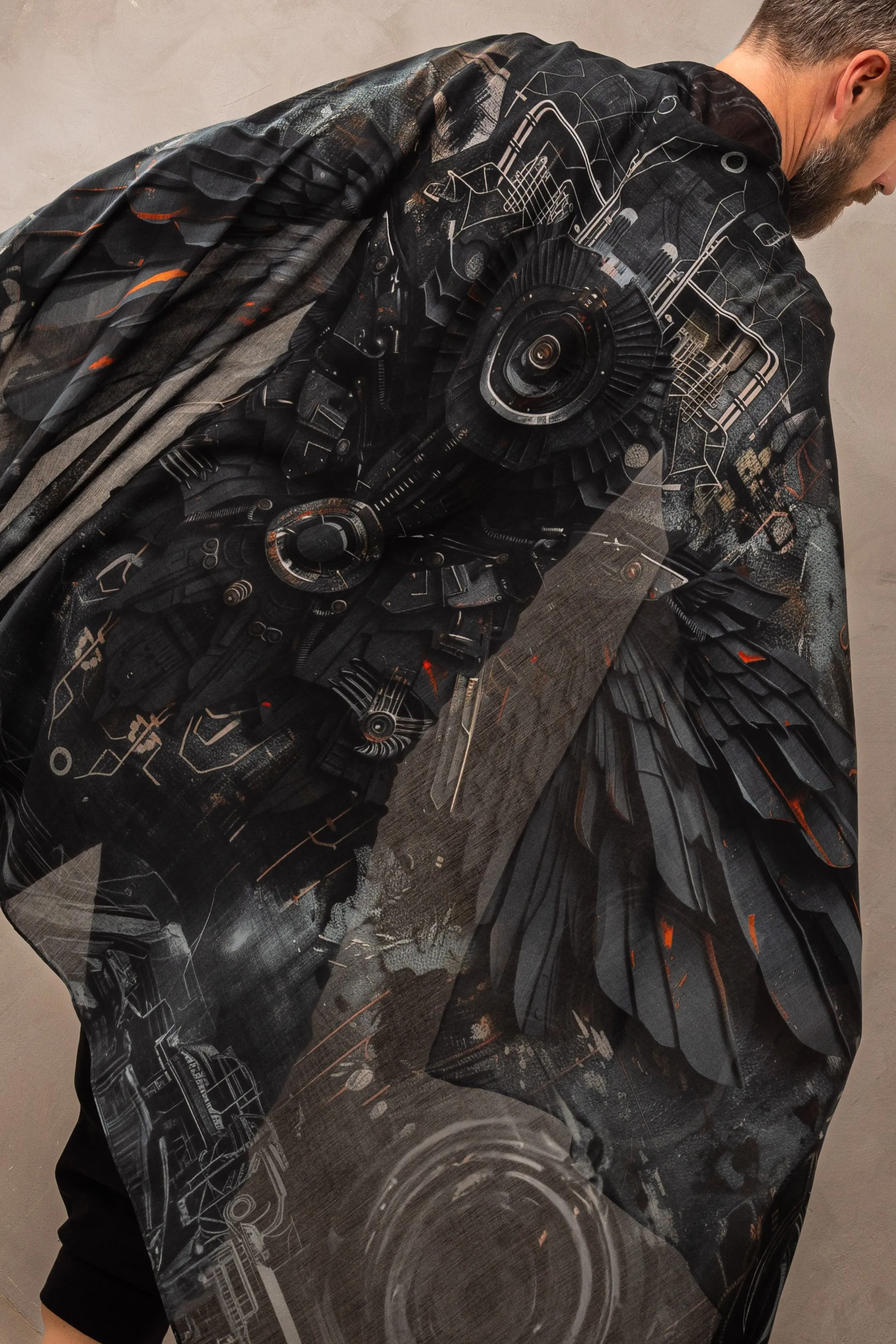 Modal Scarf Dark Crow