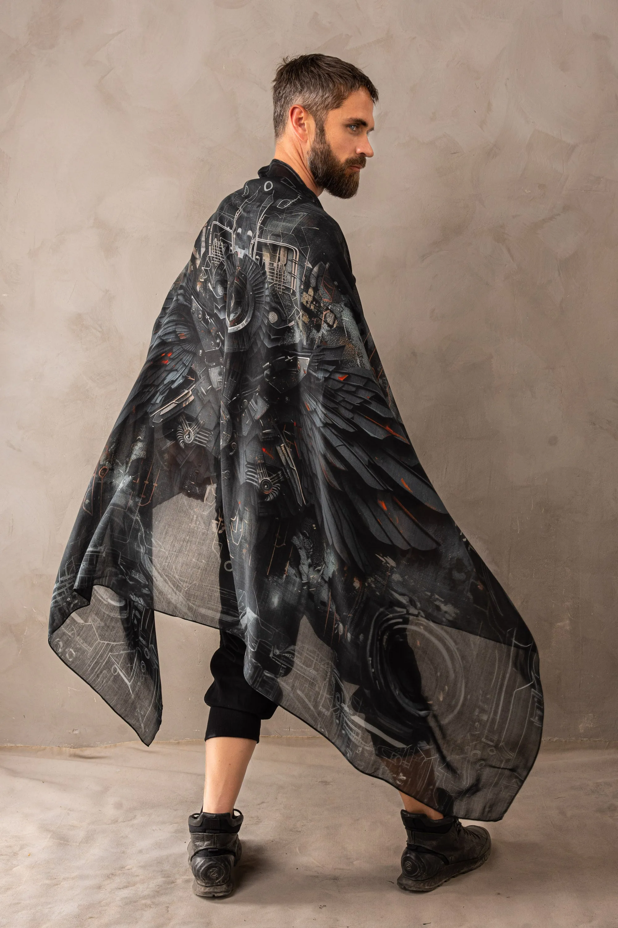 Modal Scarf Dark Crow