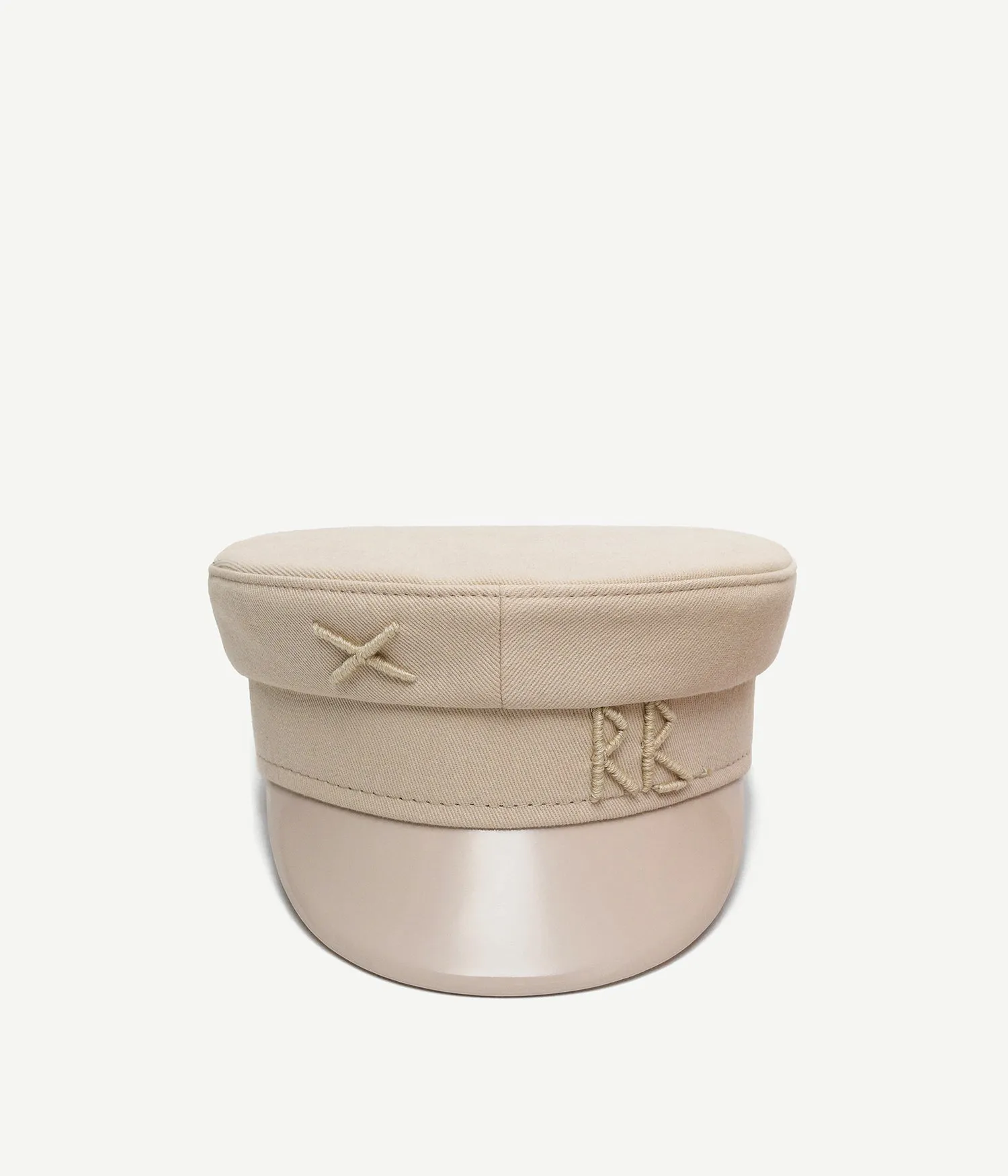 Monogram-Embellished Baker Boy Cap