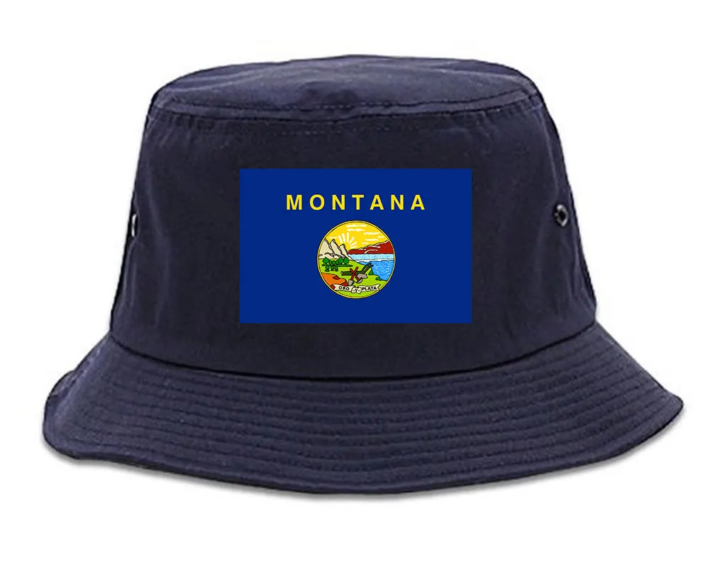 Montana State Flag MT Chest Mens Bucket Hat