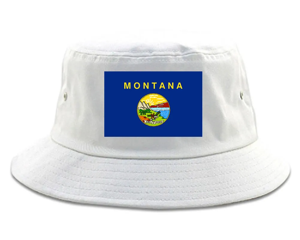 Montana State Flag MT Chest Mens Bucket Hat