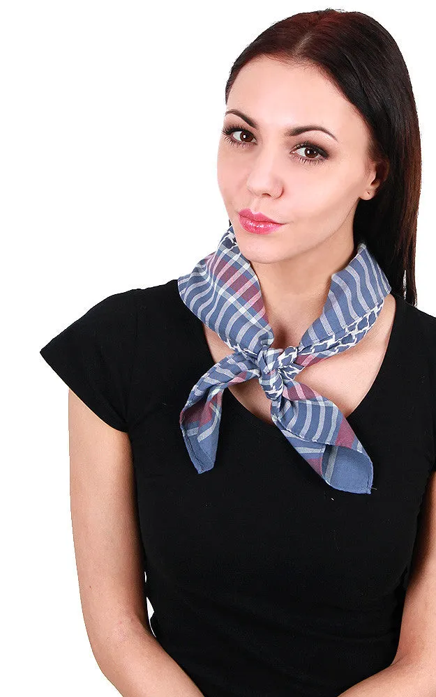 MSF1394 Navy Houndstooth Bandanna Scarf