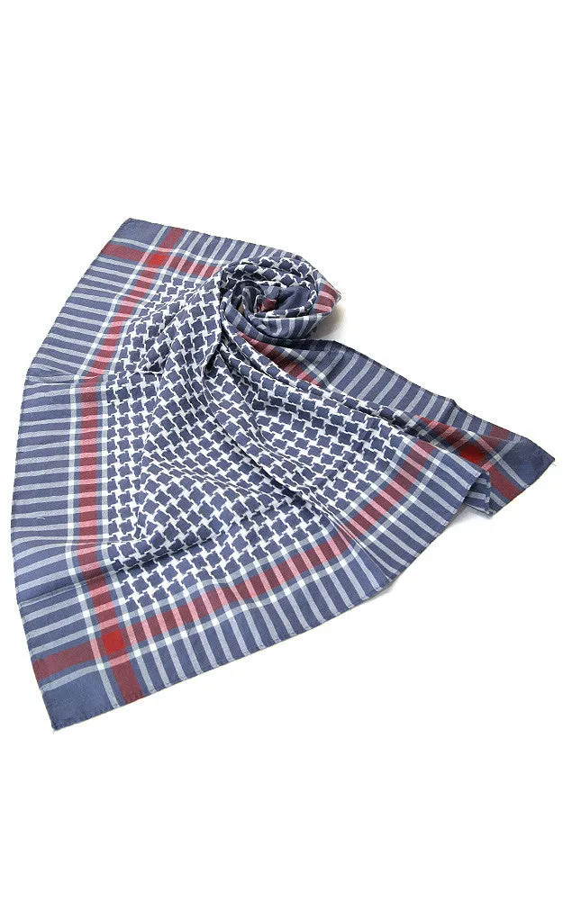 MSF1394 Navy Houndstooth Bandanna Scarf