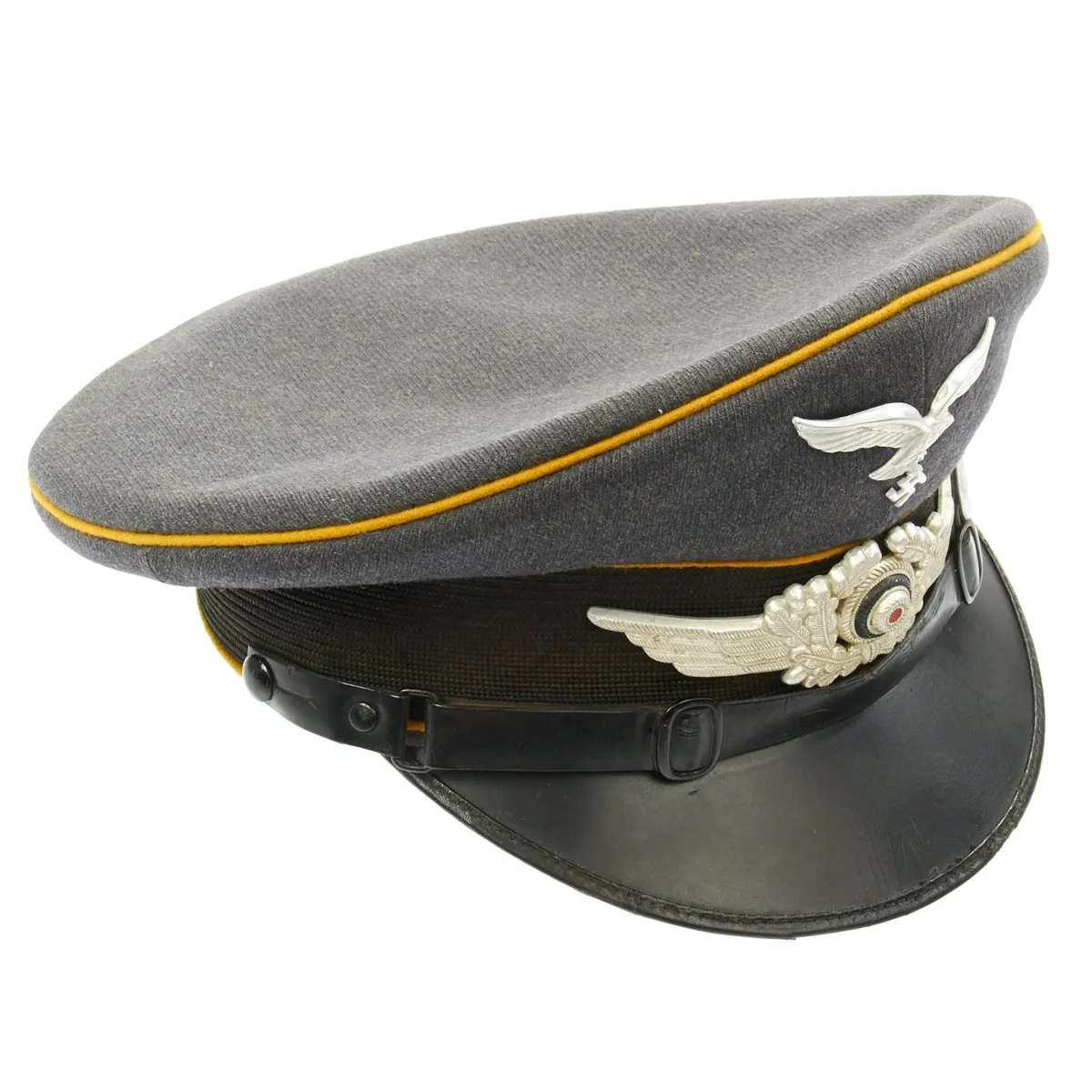 Original German WWII Luftwaffe Flight Branch Visor Cap by Franz Ritter 1938