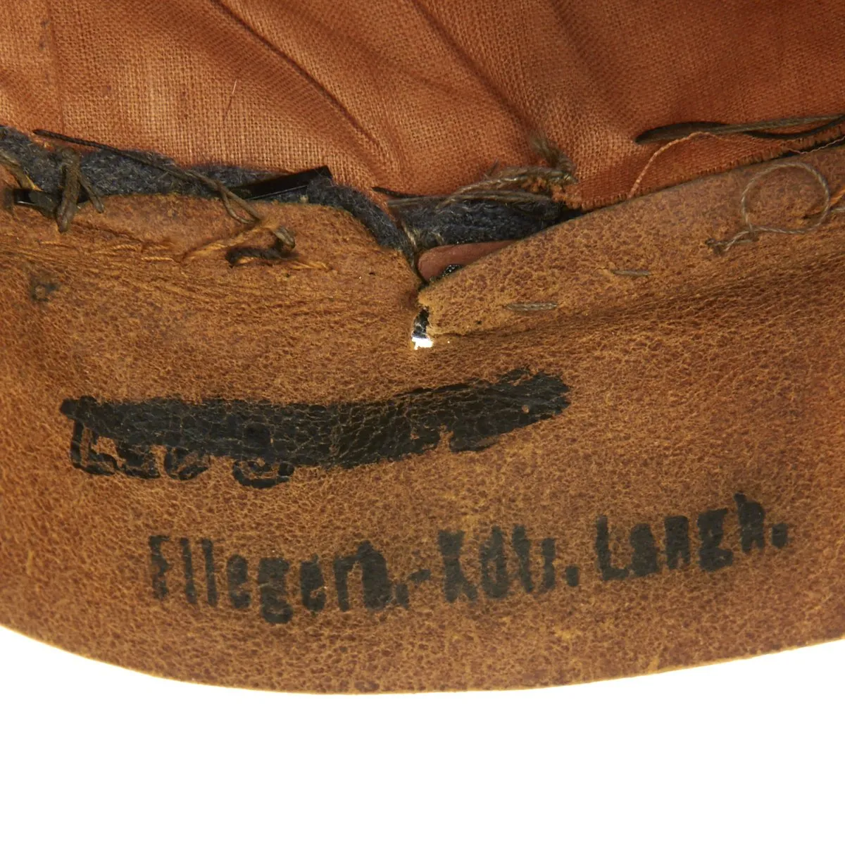 Original German WWII Luftwaffe Flight Branch Visor Cap by Franz Ritter 1938