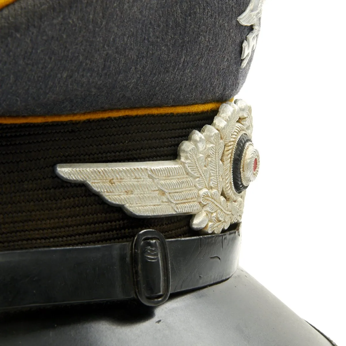 Original German WWII Luftwaffe Flight Branch Visor Cap by Franz Ritter 1938