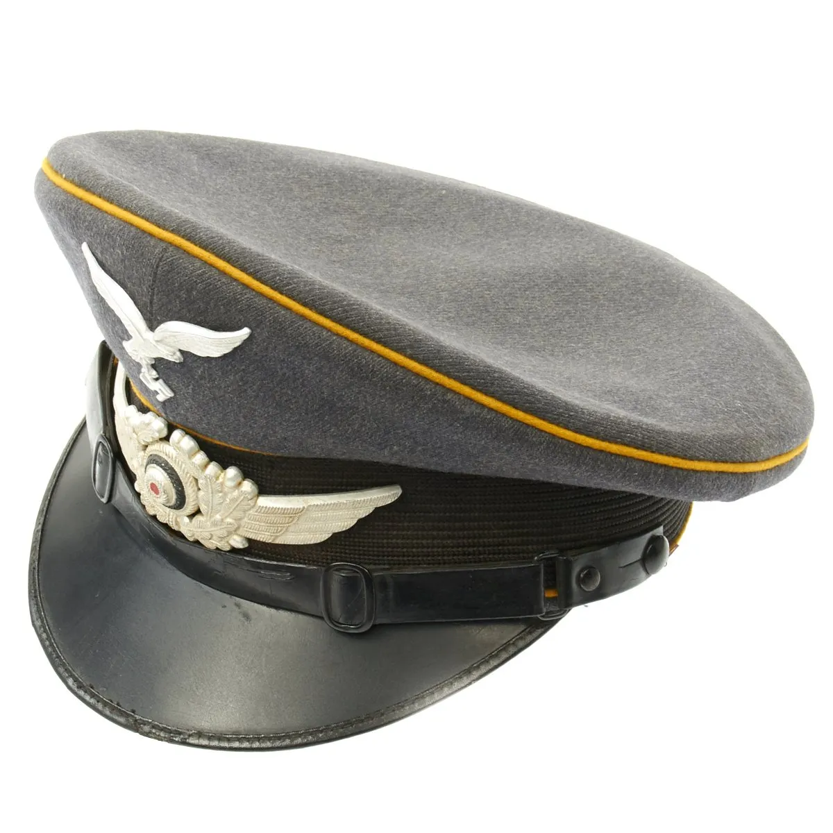 Original German WWII Luftwaffe Flight Branch Visor Cap by Franz Ritter 1938