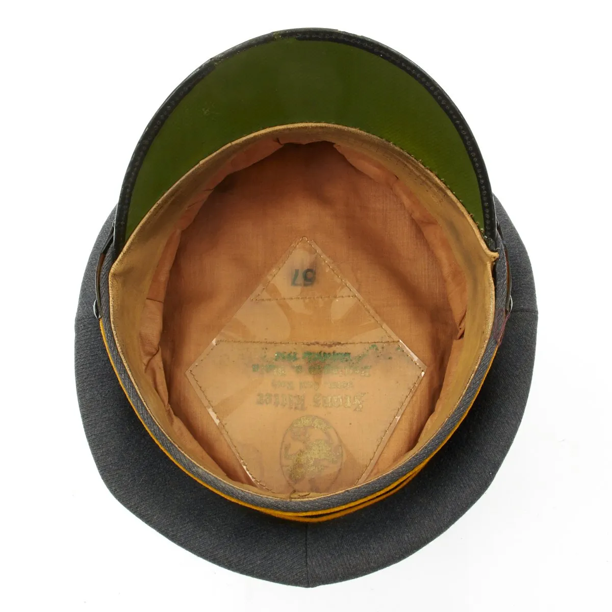 Original German WWII Luftwaffe Flight Branch Visor Cap by Franz Ritter 1938