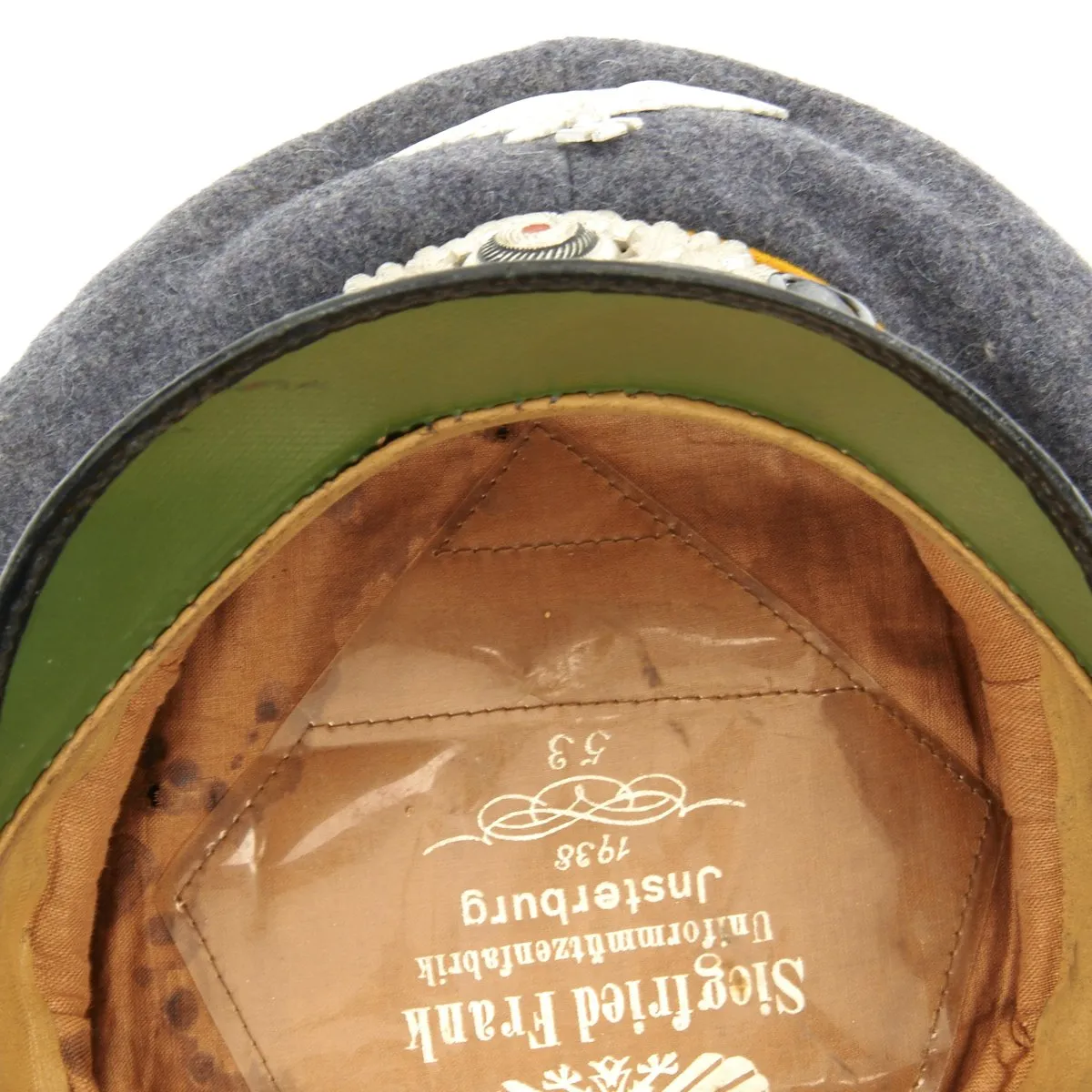 Original German WWII Luftwaffe Flight Branch Visor Cap - Fl Ausb Regt 41