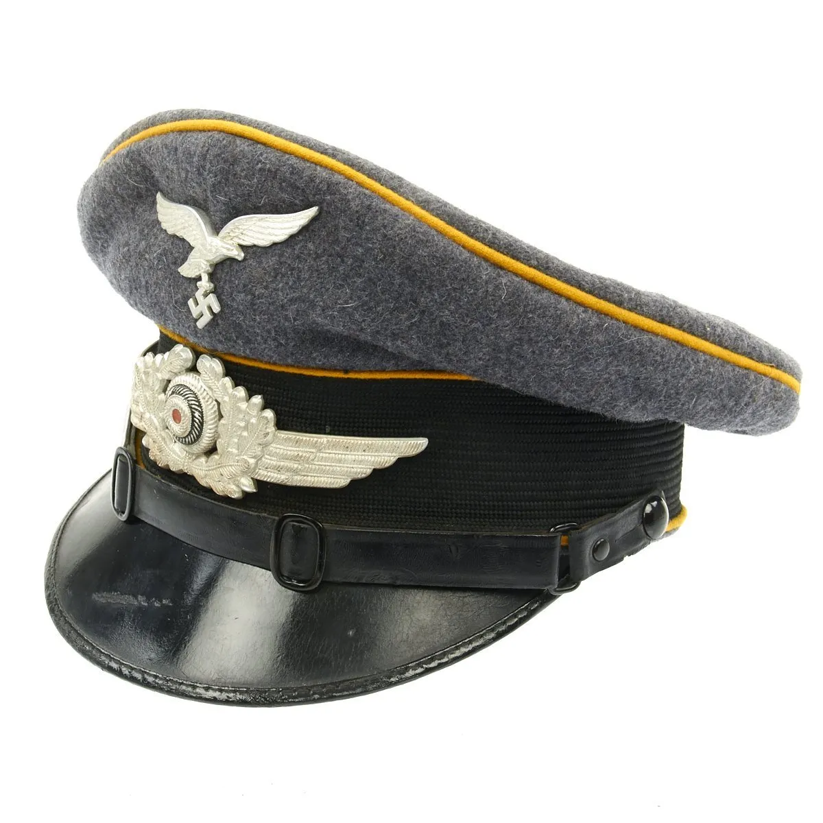Original German WWII Luftwaffe Flight Branch Visor Cap - Fl Ausb Regt 41