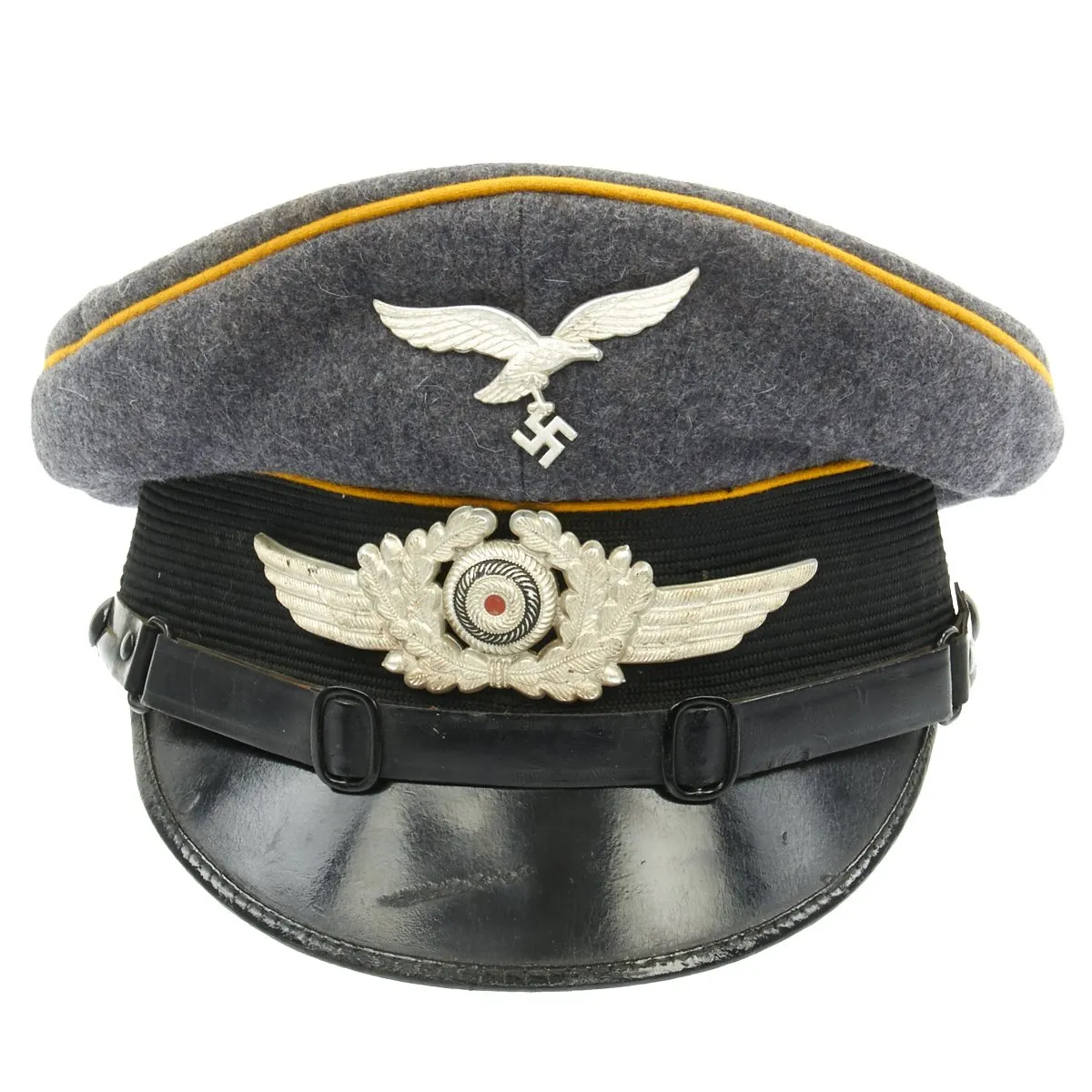 Original German WWII Luftwaffe Flight Branch Visor Cap - Fl Ausb Regt 41