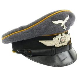 Original German WWII Luftwaffe Flight Branch Visor Cap - Fl Ausb Regt 41