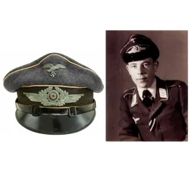 Original German WWII Luftwaffe Hermann Göring Divison Named NCO Visor Cap by J. Sperb