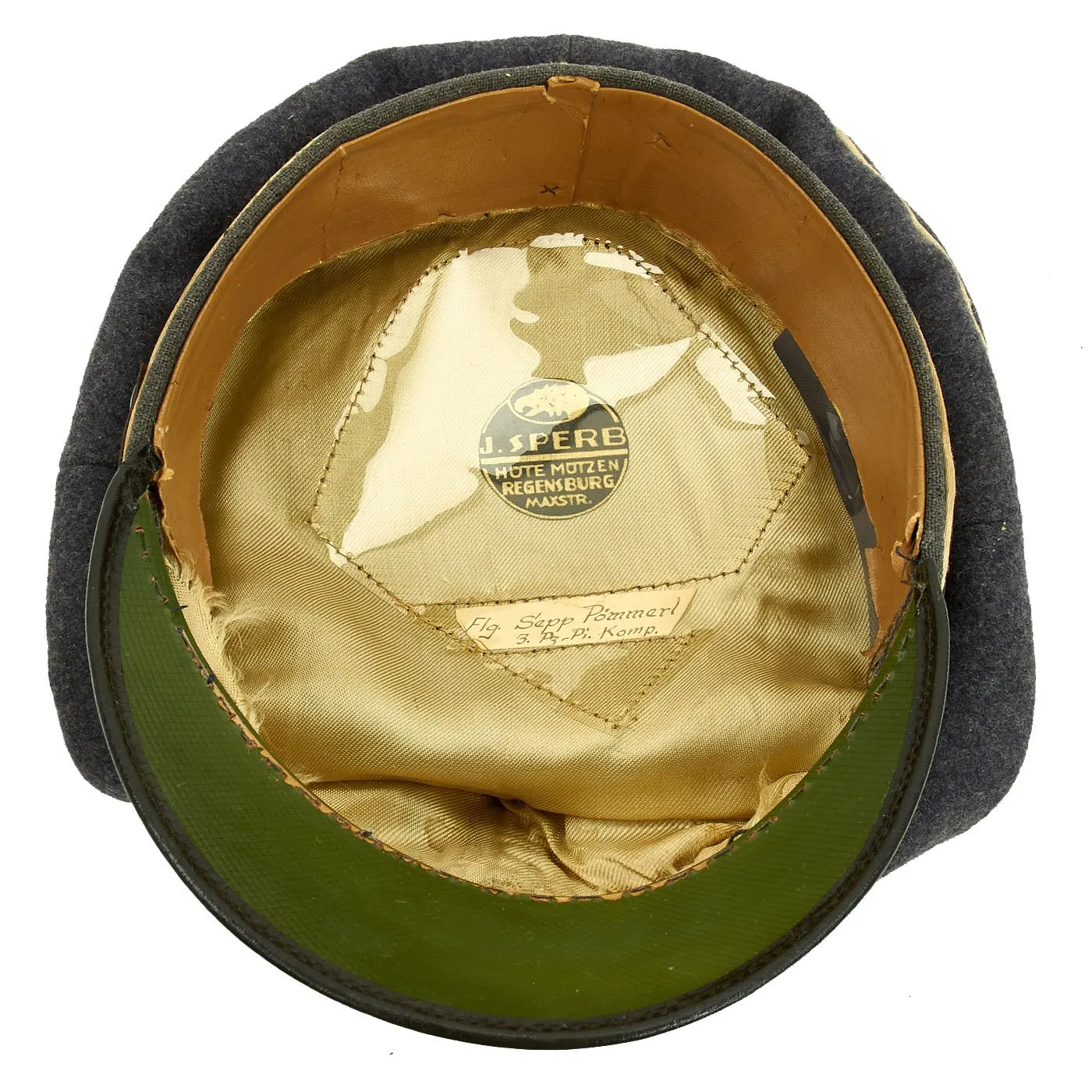 Original German WWII Luftwaffe Hermann Göring Divison Named NCO Visor Cap by J. Sperb