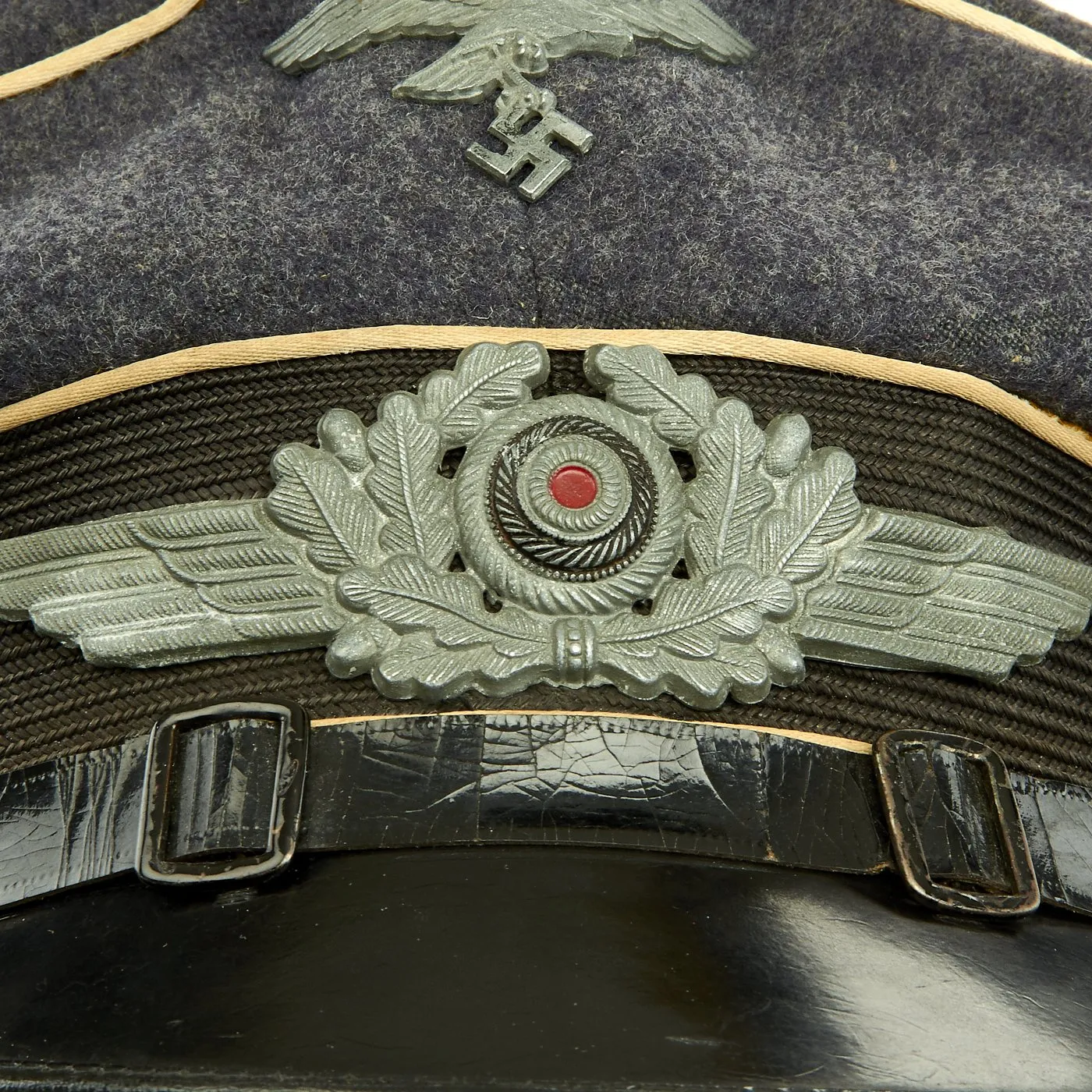 Original German WWII Luftwaffe Hermann Göring Divison Named NCO Visor Cap by J. Sperb