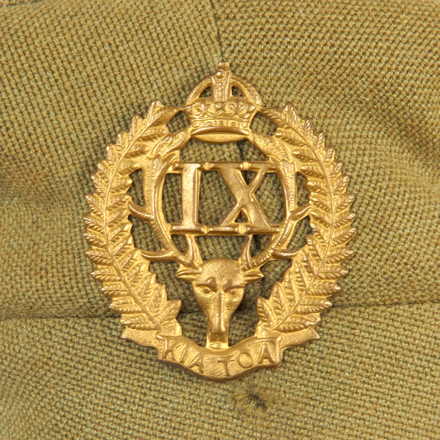 Original New Zealand WWII Named Hawkes Bay Regiment Officers’ Peaked Visor Cap by Hills Caps Ltd - Complete