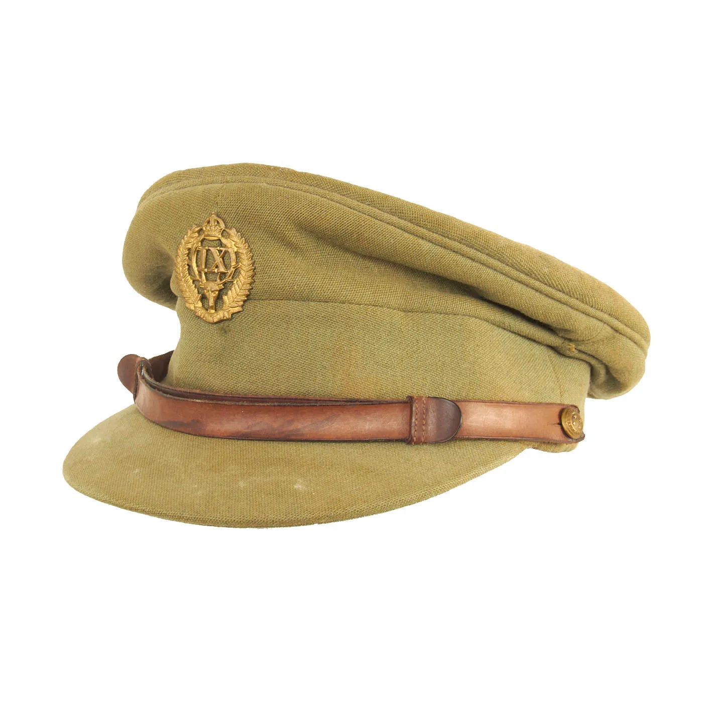 Original New Zealand WWII Named Hawkes Bay Regiment Officers’ Peaked Visor Cap by Hills Caps Ltd - Complete