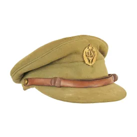 Original New Zealand WWII Named Hawkes Bay Regiment Officers’ Peaked Visor Cap by Hills Caps Ltd - Complete
