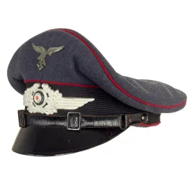 Original Rare German WWII Luftwaffe Veterinary Service EM/NCO Schirmmütze Visor Cap