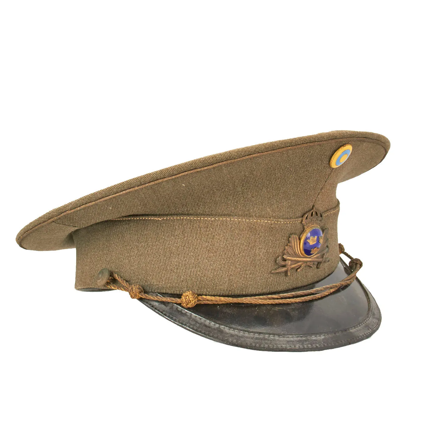Original Swedish WWII M39 Swedish Army Officer Peaked Visor - Size 58 ½