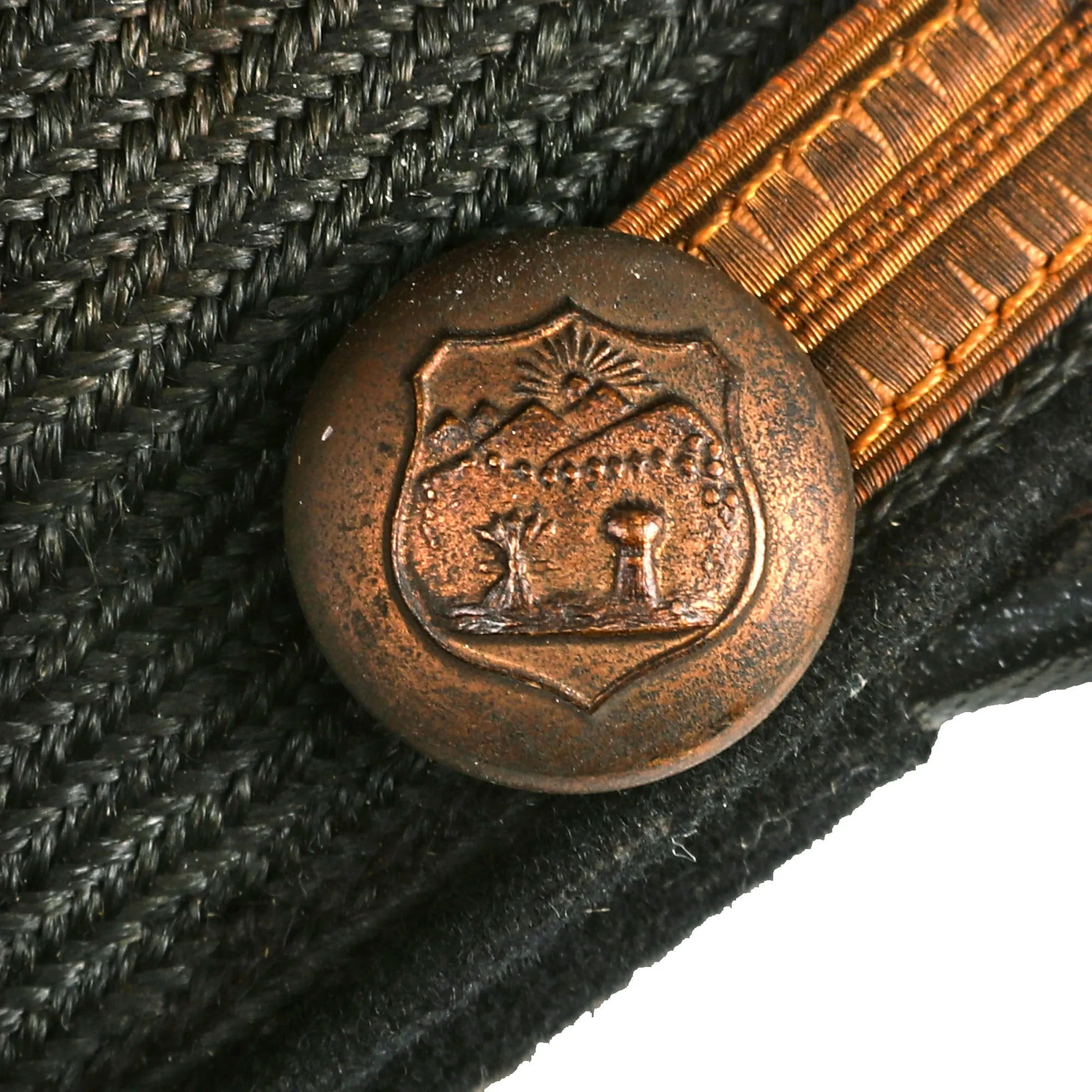 Original U.S. Philippine-American War Era US Army Officer’s M1902 Visor Cap With Direct Embroidered Bullion Insignia by The M.C. Lilley & Co - Size 7 ¼
