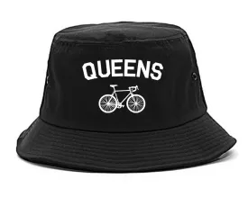 Queens New York Vintage Bike Cycling Mens Bucket Hat