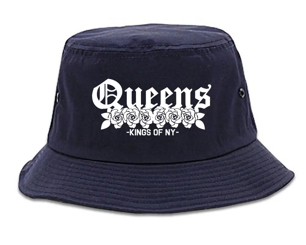 Queens Roses Kings Of NY Mens Bucket Hat