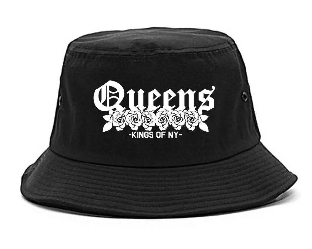 Queens Roses Kings Of NY Mens Bucket Hat
