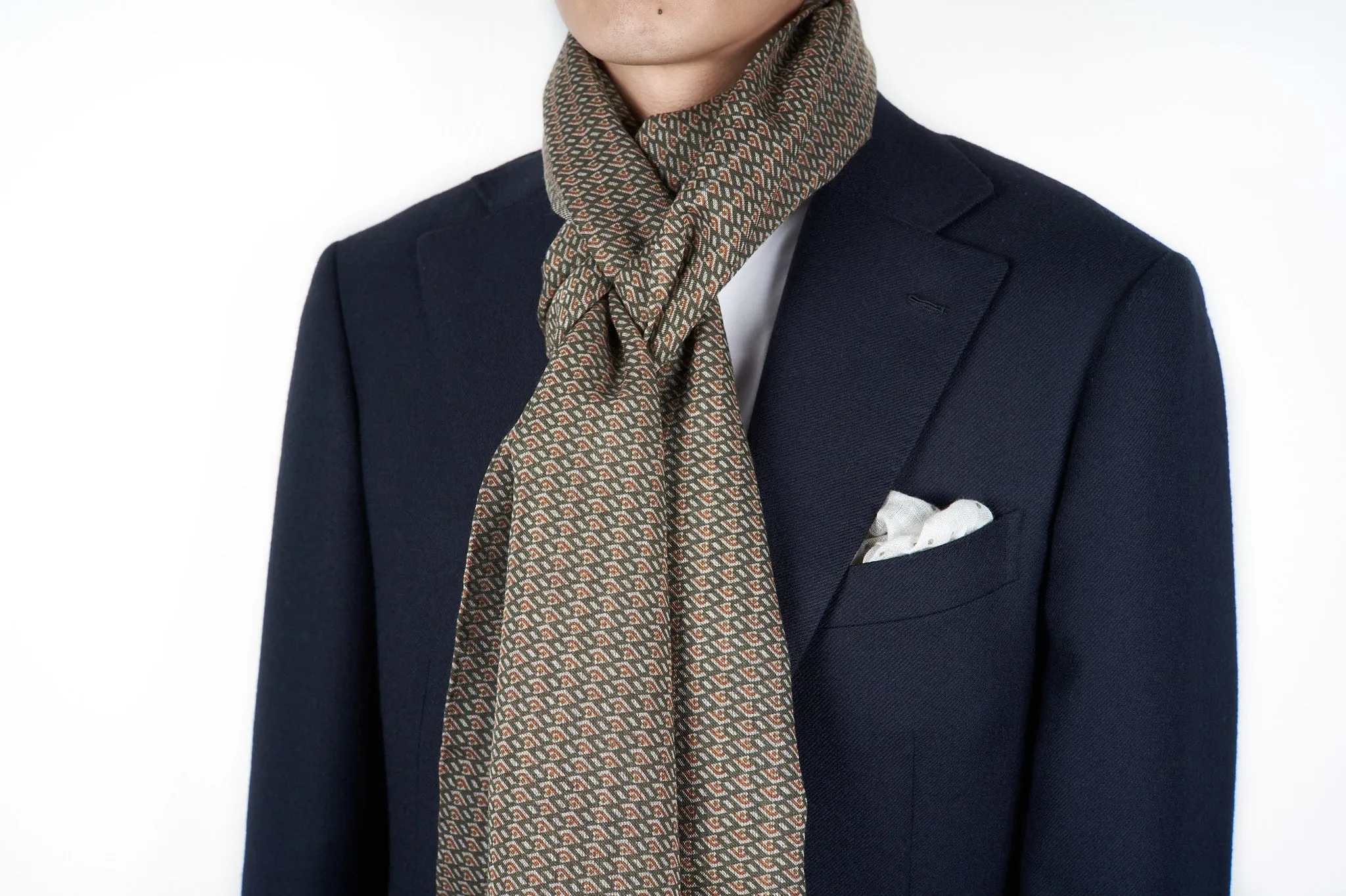 Scarf: Olive Geo