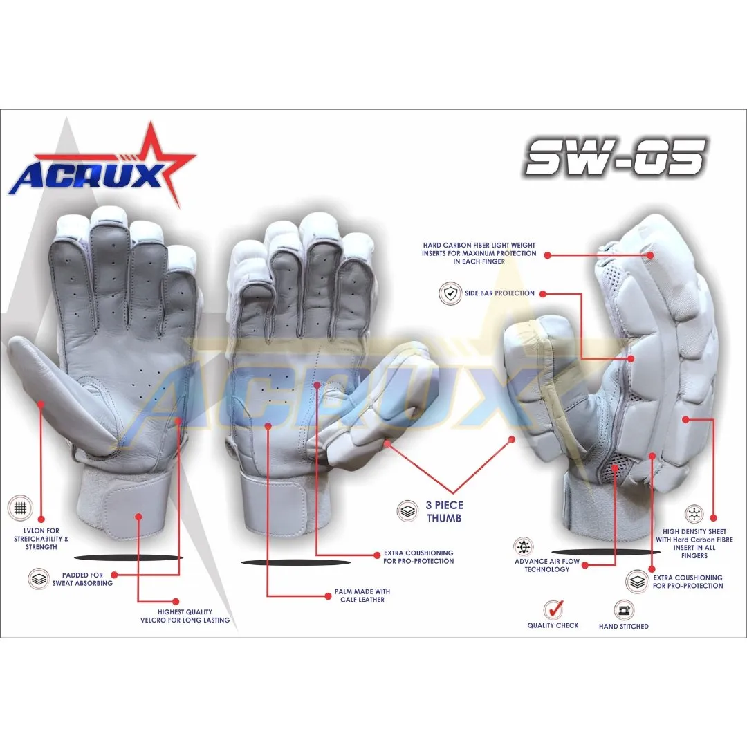 Junior Cricket Batting Gloves with Calf Palm, SW-05