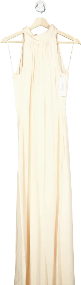 Ted Baker Champagne Ivory Tilly Satin Bow Detail Dress UK 8