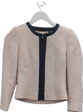 Ted Baker Pink Copped Boucle Jacket UK XS/S