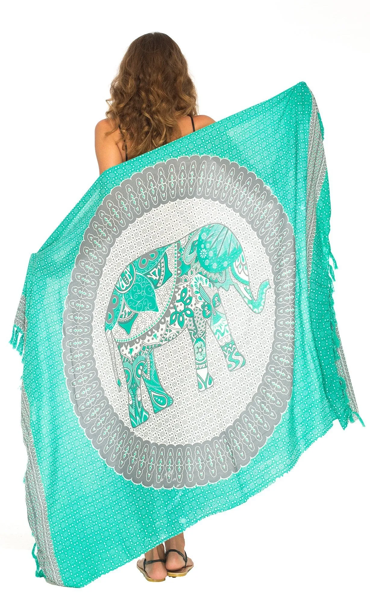 Tribal Elephant Mandala Design Sarong
