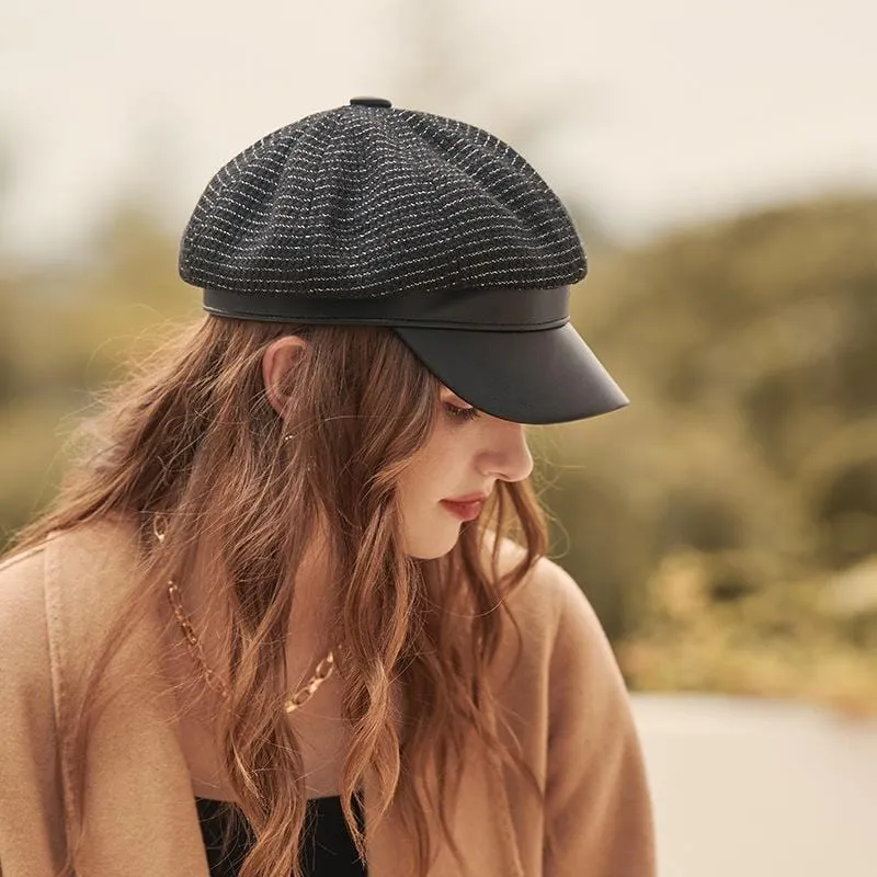 Tweed Top Baker Boy Cap