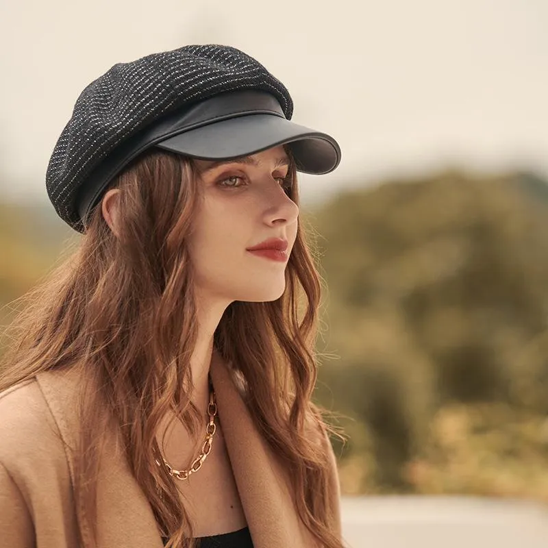 Tweed Top Baker Boy Cap