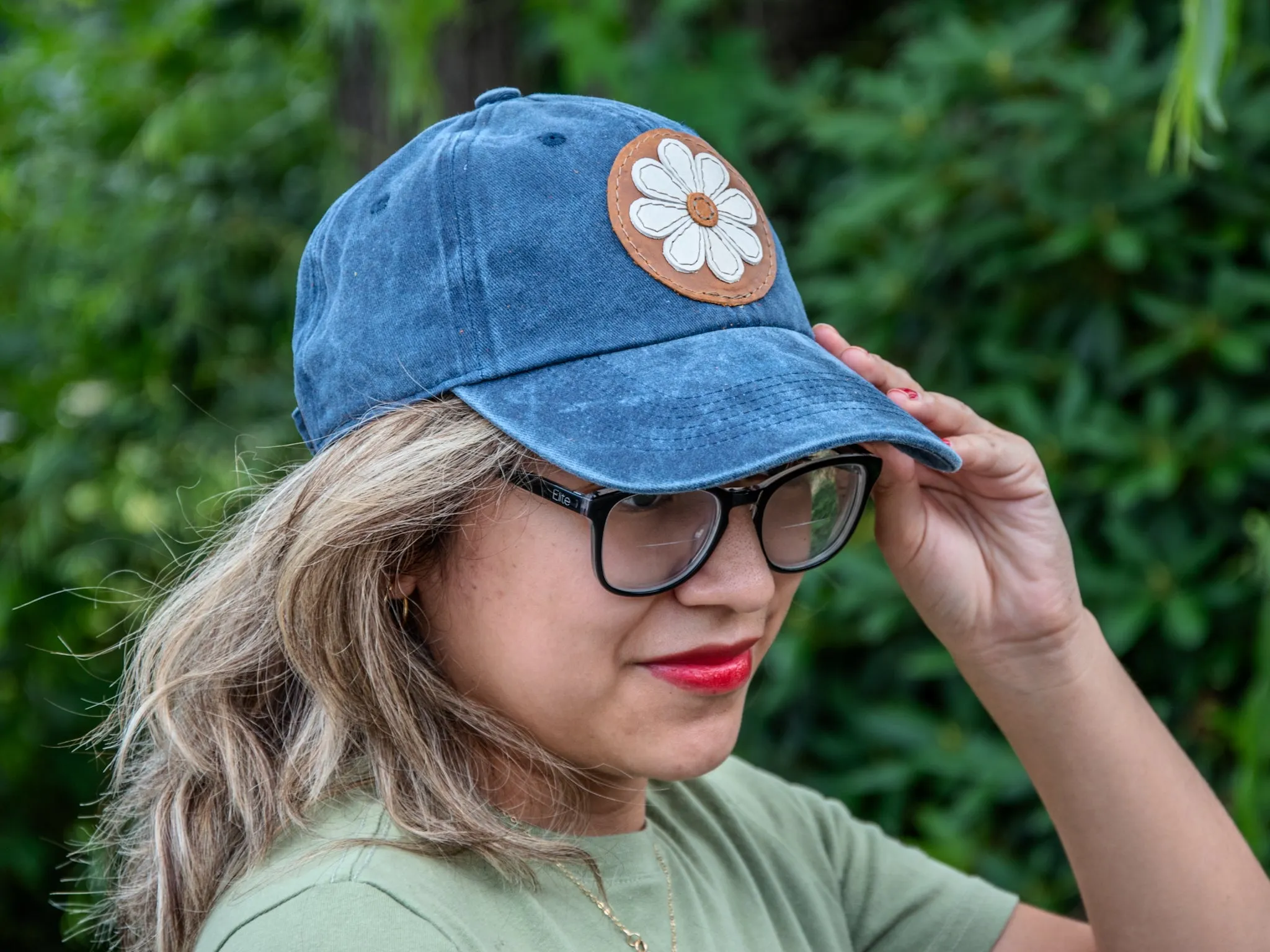 Vintage Style Hat | Baseball Cap | Bowie Bolt Washed Navy | Icon Series