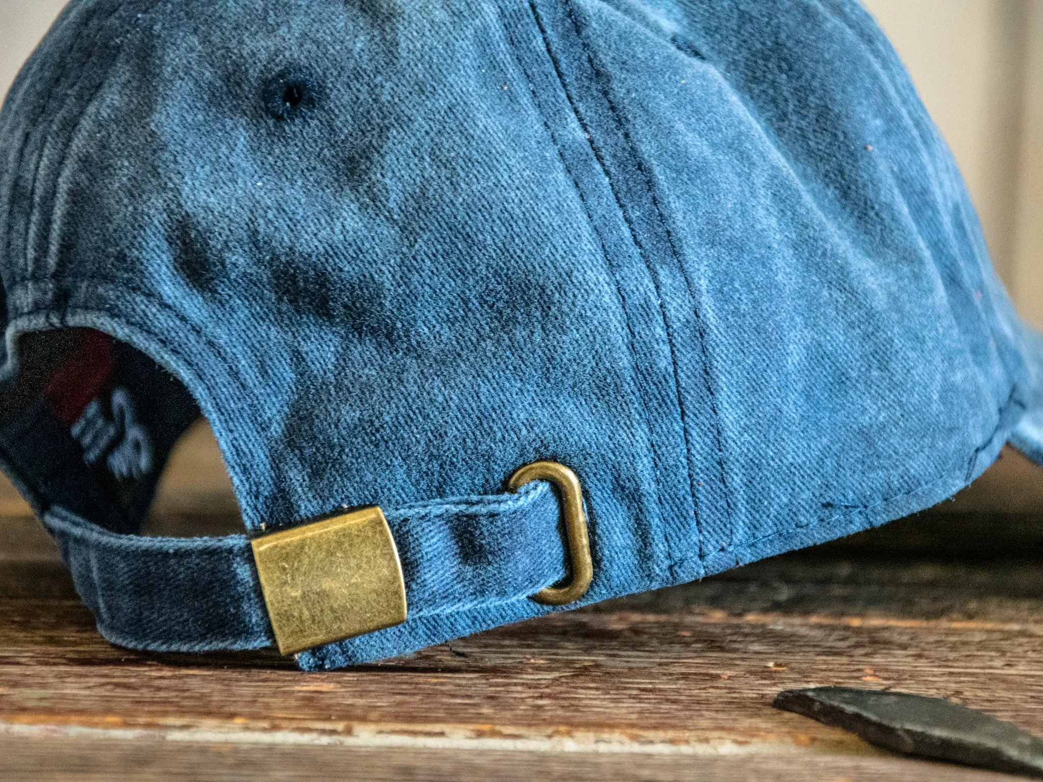 Vintage Style Hat | Baseball Cap | Bowie Bolt Washed Navy | Icon Series