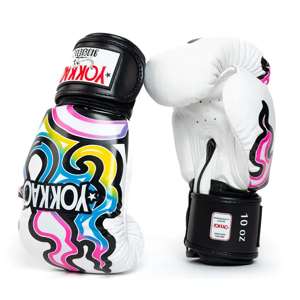 Yokkao Flames Boxing Gloves White