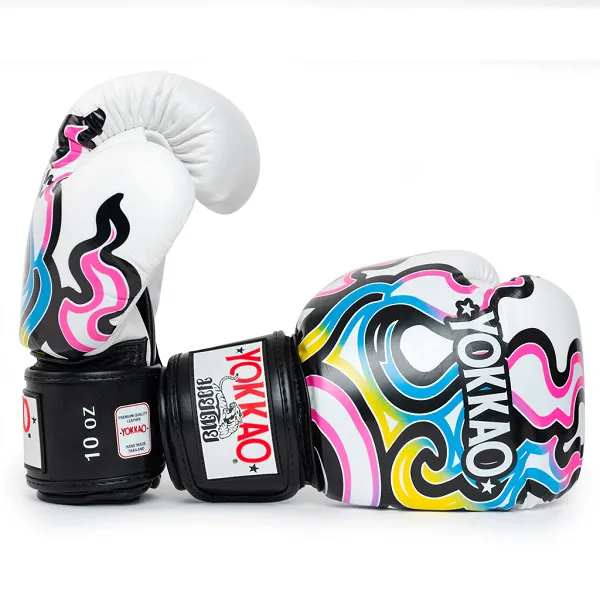 Yokkao Flames Boxing Gloves White